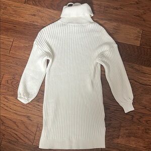 NWT: White Ribbed Midi Dress